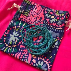 Turquoise Beaded Bangles Size One Size